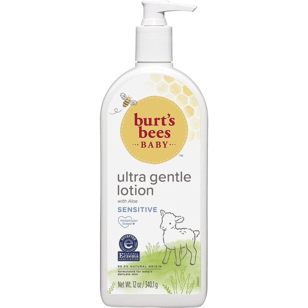 Burt's Bees Baby Ultra Gentle Lotion for Sensitive Skin - 12 Ounce (Pack of 3) - Picture 2 of 5